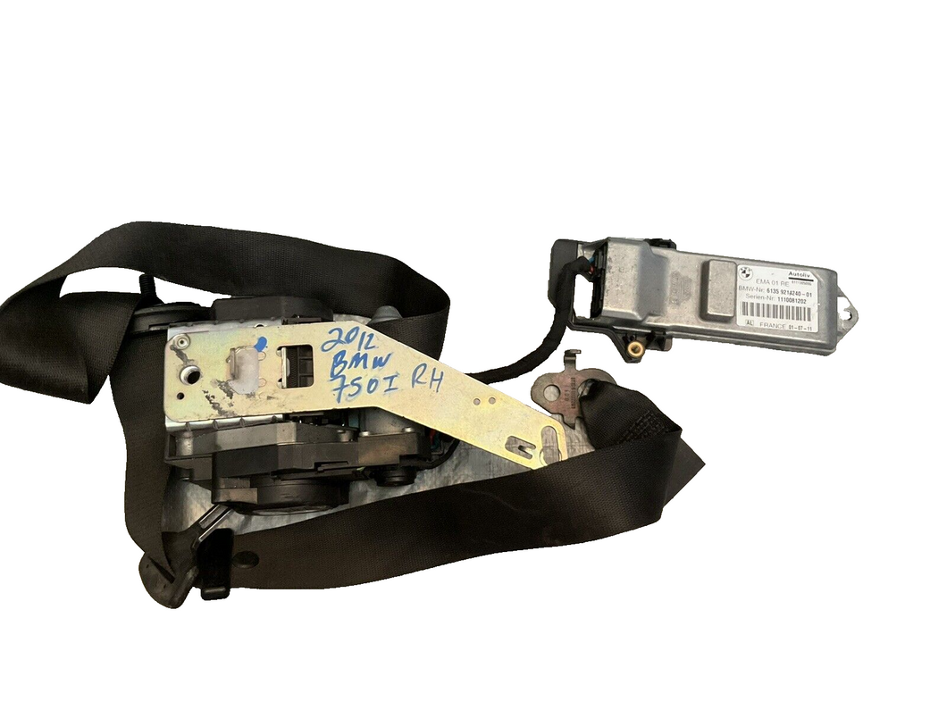 2009-12 Bmw 740Li F01 F02 Front Right Seat Belt W/ Retractor Control