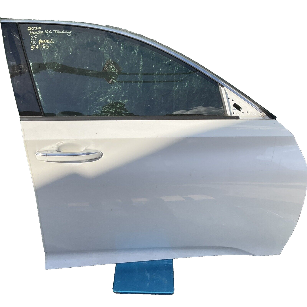 18-22 Honda accord touring front right passenger door assembly white oem