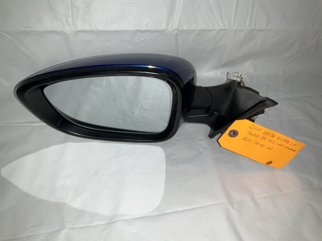 2018-2022 Honda Accord Blue Driver LH Power Side Door Mirror OEM 76258-TVA-A02