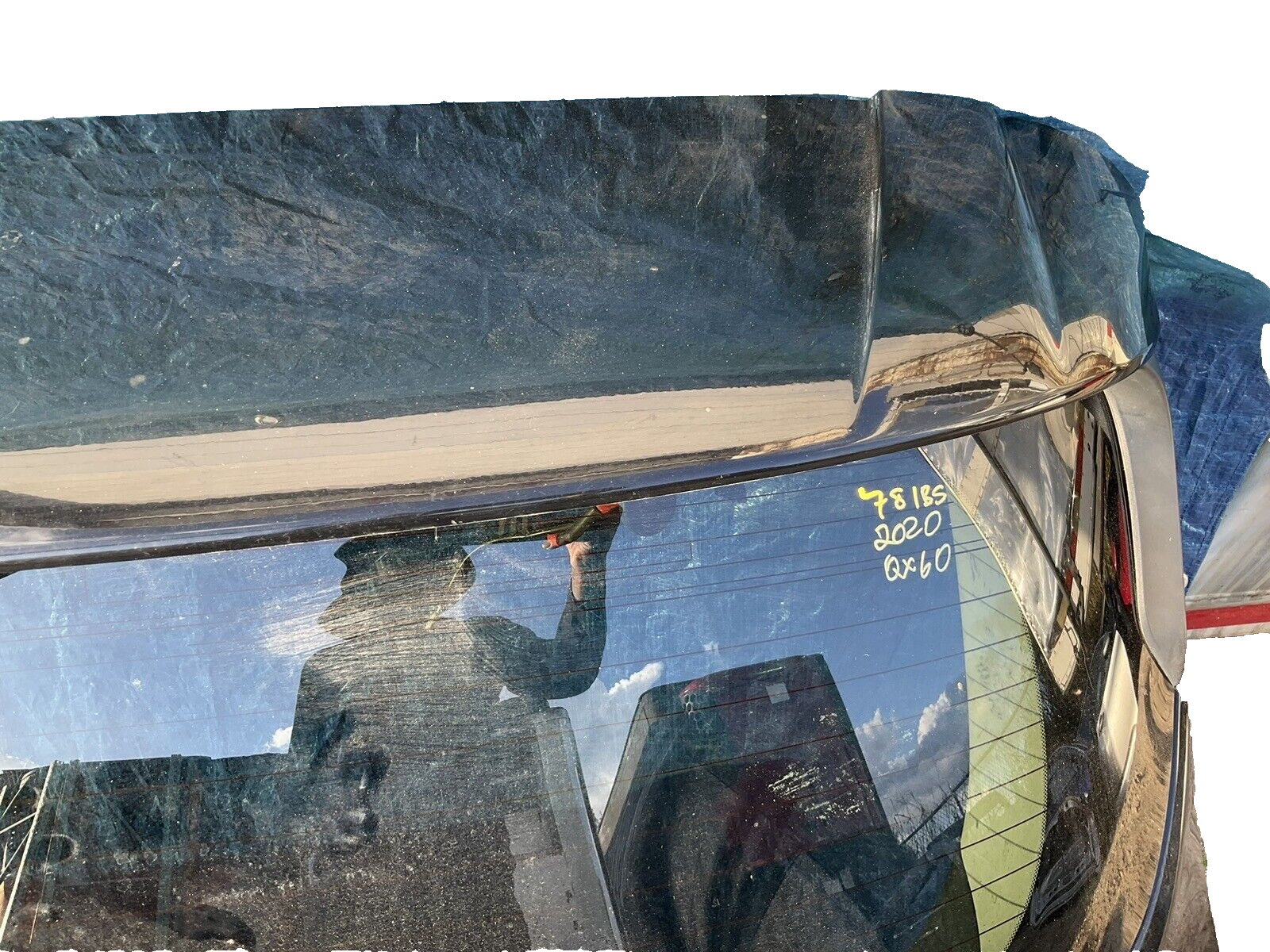 17-20 Iinfiniti qx60 trunk lid tailgate hatch assembly black 903129cn0a