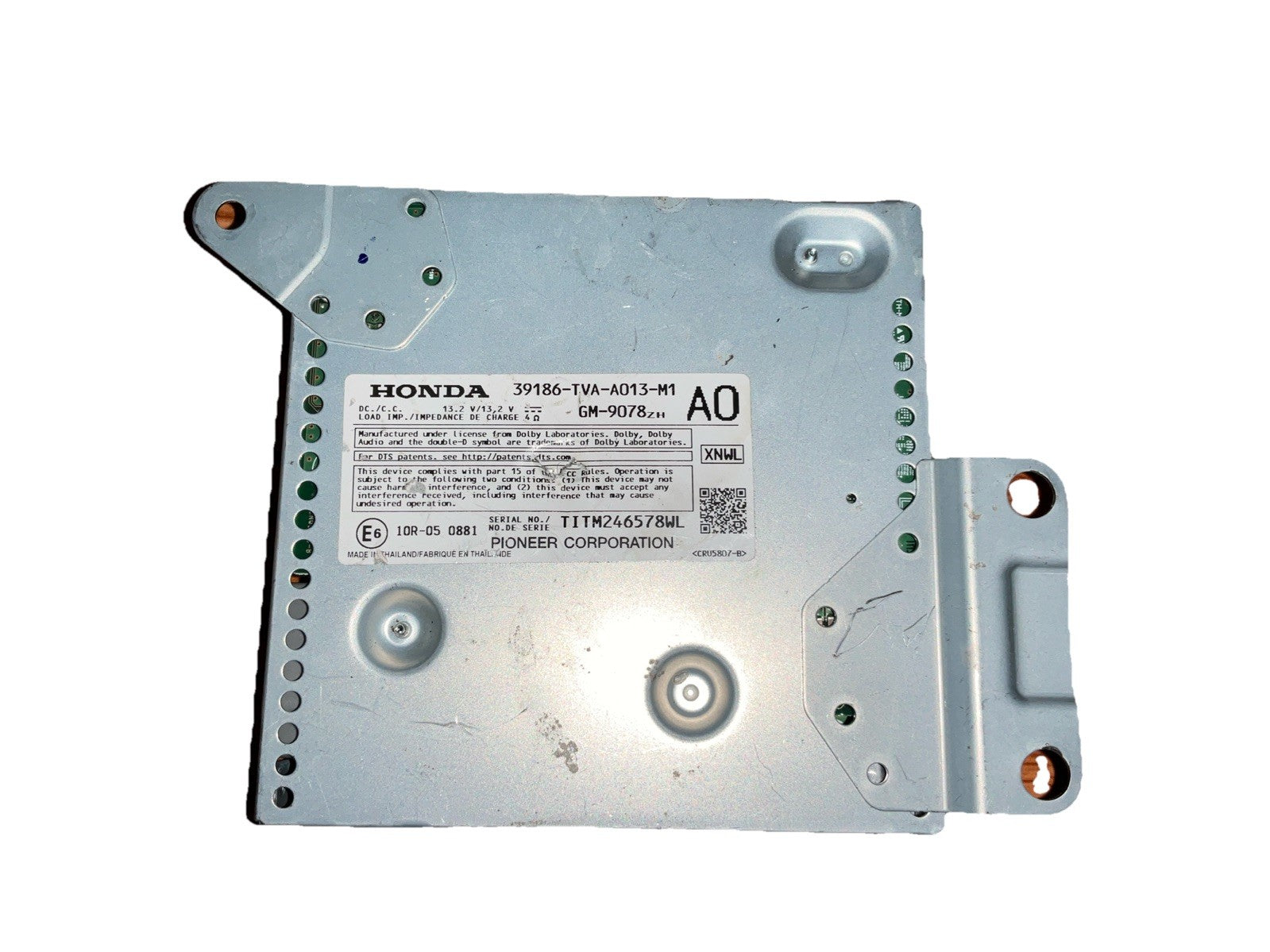 2018-2022 Honda Accord Amplifier Center Console Radio Amp 39186-TVA-A01 OEM