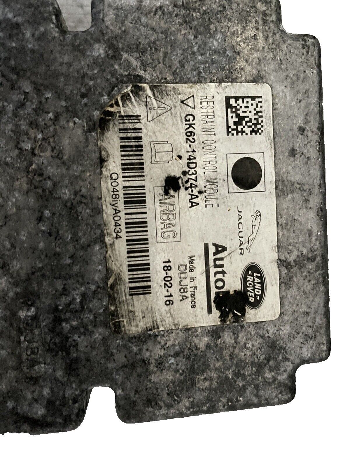 2016 Range rover sport srs bag restraint control module gk62-14d374-aa