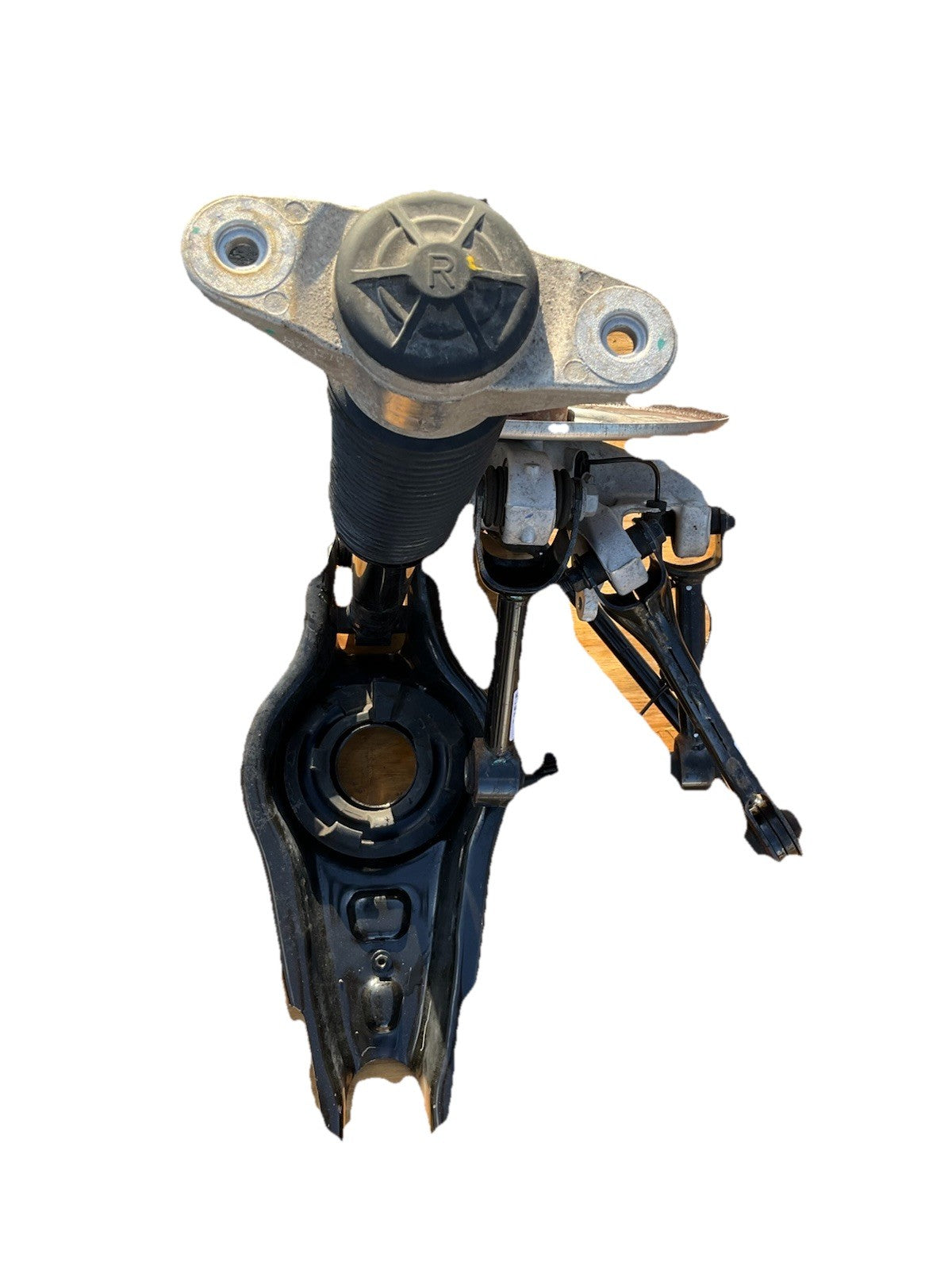 17-23 Tesla Model 3 Rear Left Suspension Knuckle Spindle Lower Arm Complete.