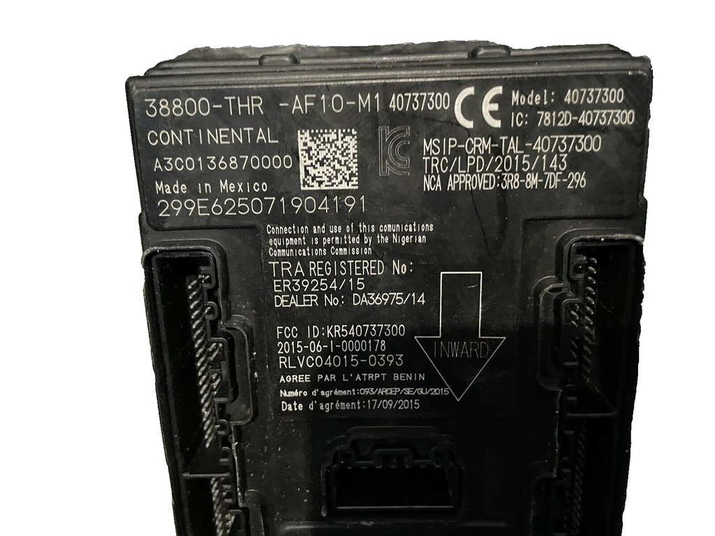 2019 Honda odyssey exl ex body control module Bcm 38800-thr-a10