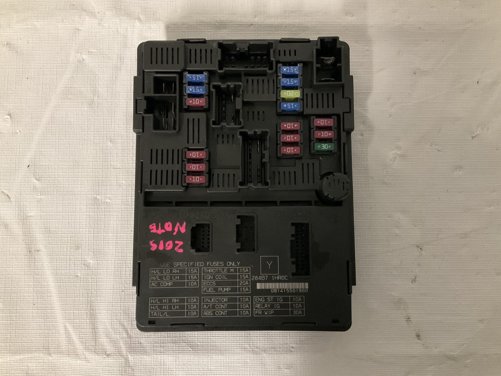 2013-2015 NIssan Versa IPDM Power Control 284B7-1HR0C