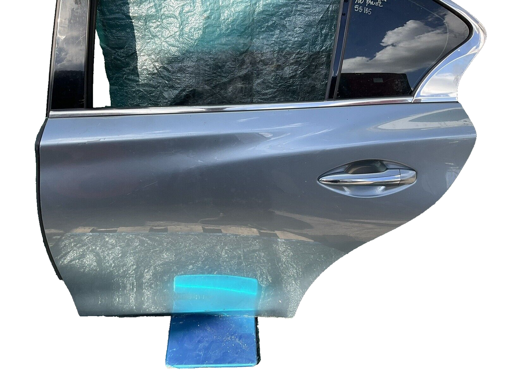 14 21 Infiniti q50 rear driver door assy blue h210a4gama oem