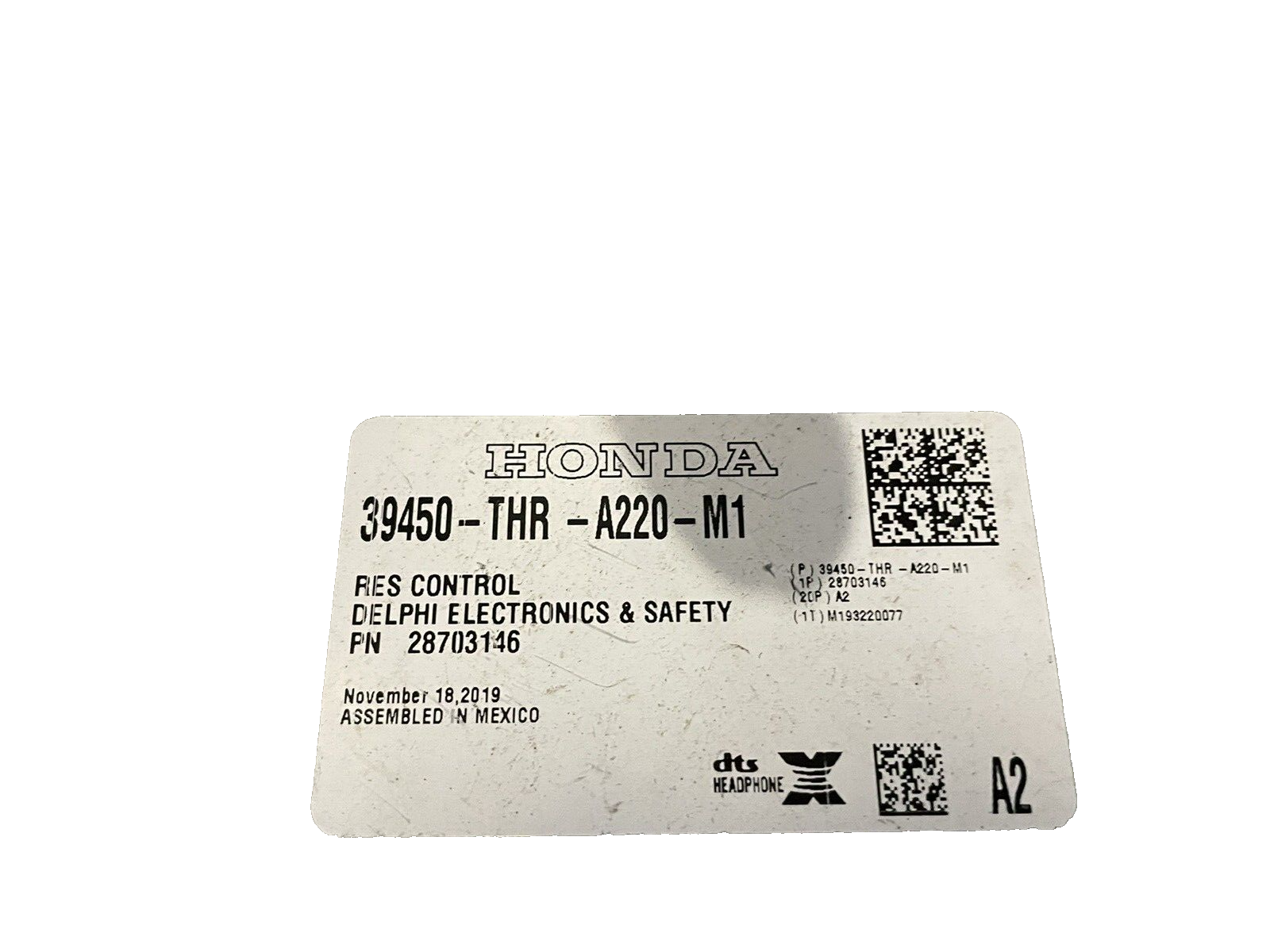 2018 2020 Honda odyssey rear entertainment system control module oem