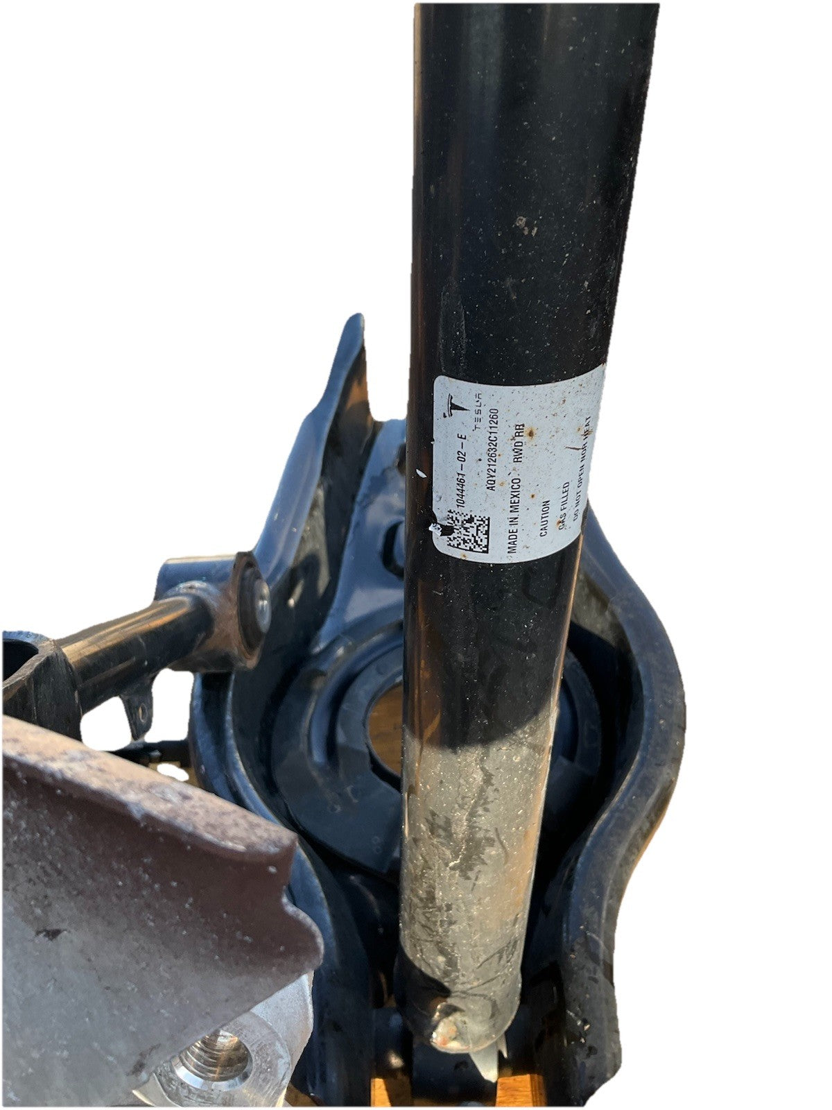 17-23 Tesla Model 3 Rear Left Suspension Knuckle Spindle Lower Arm Complete.