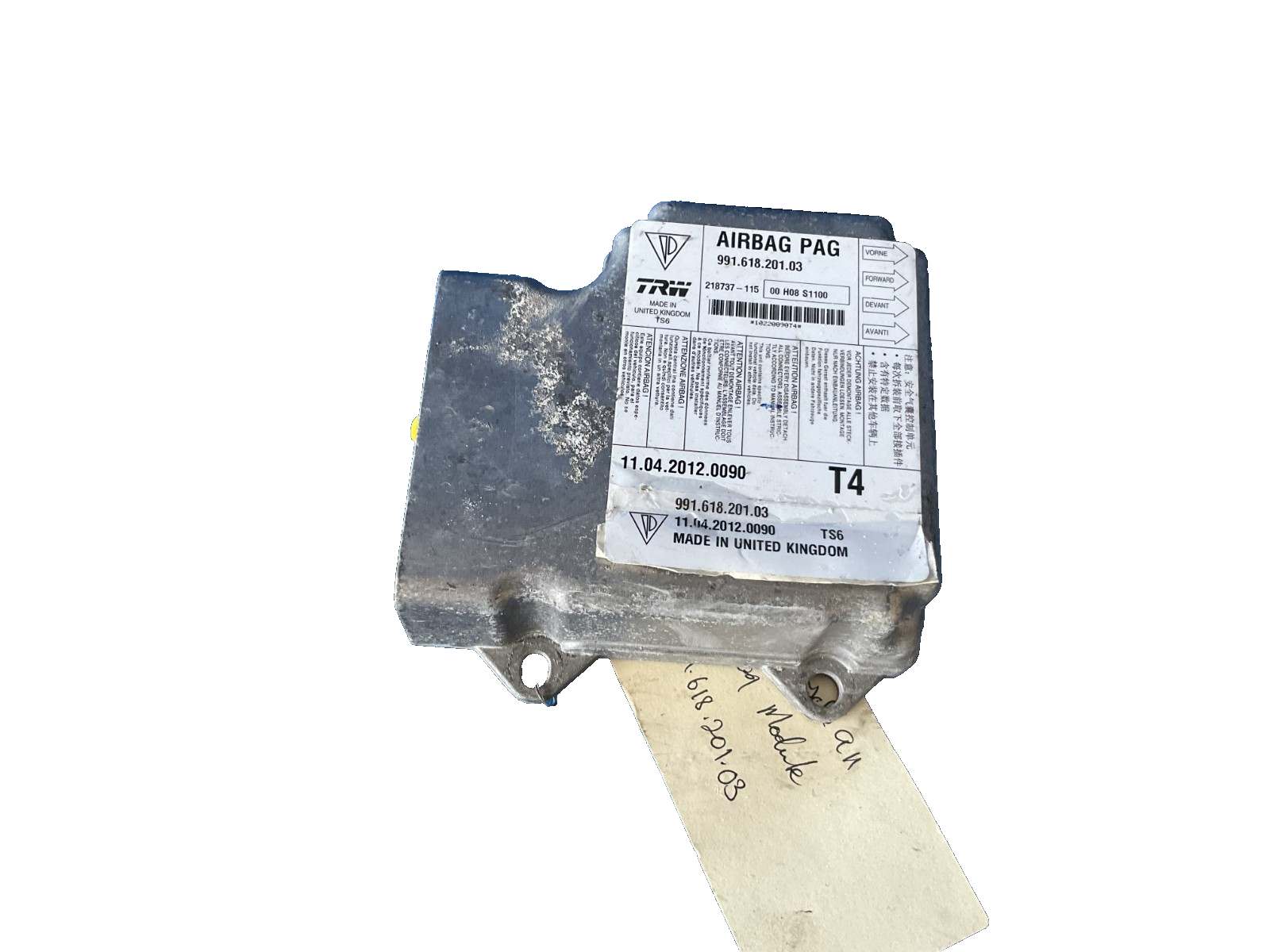 2016-2019 Porsche 911  991 SRS Restraint Control Module-99161820103 Clear Oem