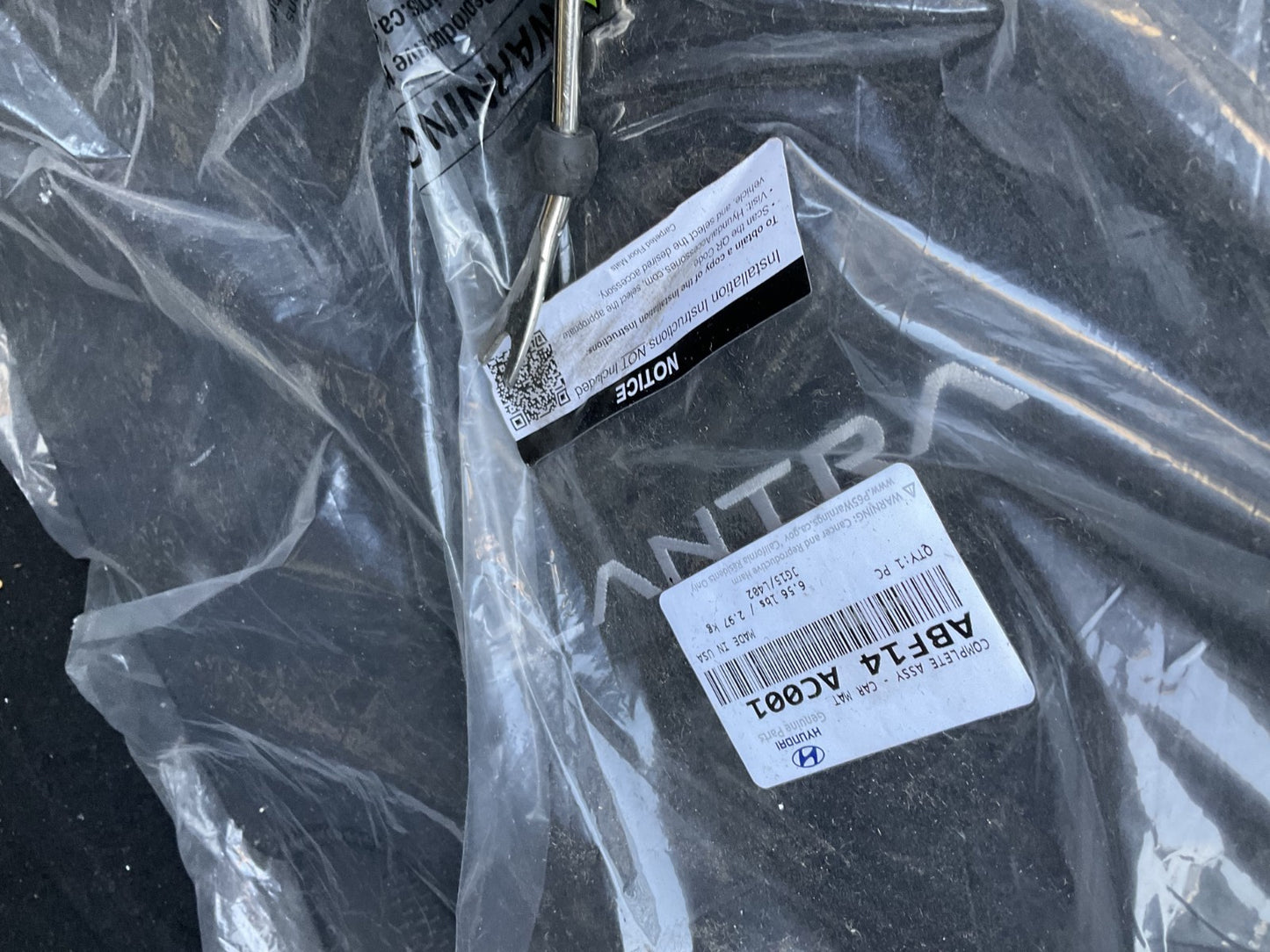 2021-2023 Hyundai Elantra 4-Piece Set of Carpet Floor Mats ABF14AC001 OEM