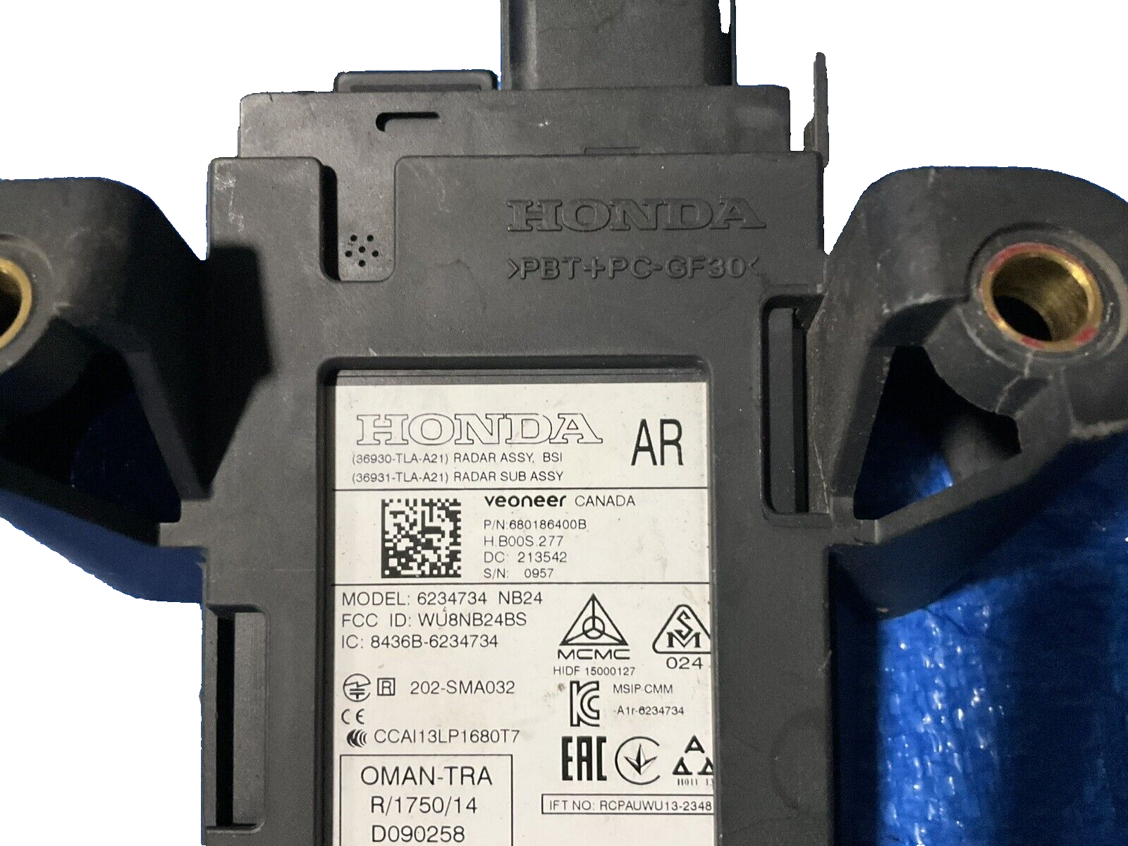 20-22 Honda cr-v right passenger side blind spot radar sensor & bracket oem