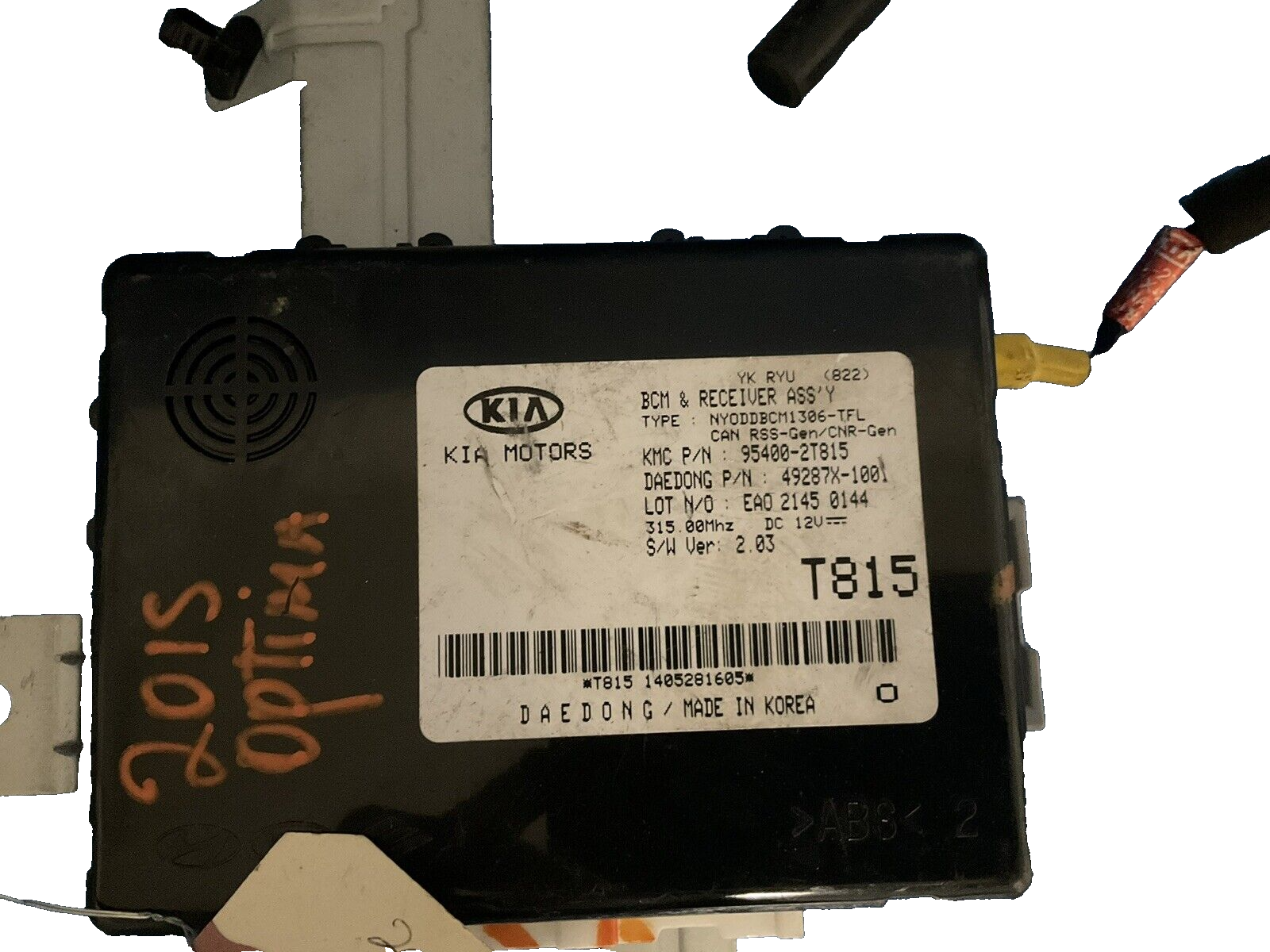 2014 2015 Kia optima body control module bcu bcm 95400-2T815 oem