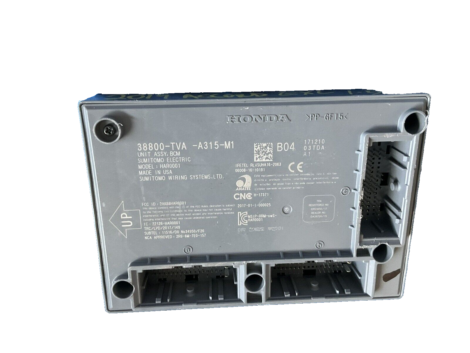 19 20 Honda accord exl 1.5 body control module 38800-tva-a31