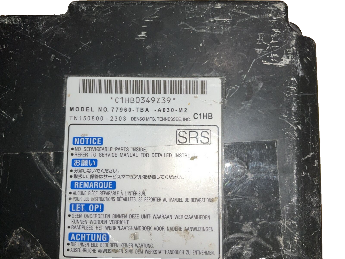77960-TBA-A030-M2 2016-2017 Honda Civic clear Control Module No Crash Data
