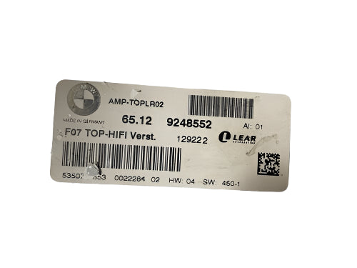 BMW 535i 550i 750i X3 Hifi Professional Dsp Audio Amp Amplifier 65129248552